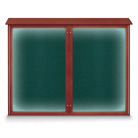 United Visual Products Double Door Enclosed Indoor Letterboard UV1127-SATIN-BURGUN